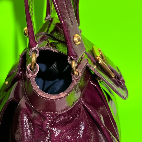Dooney & Bourke Glossy Burgundy Shoulder Bag - Picture 5 of 15